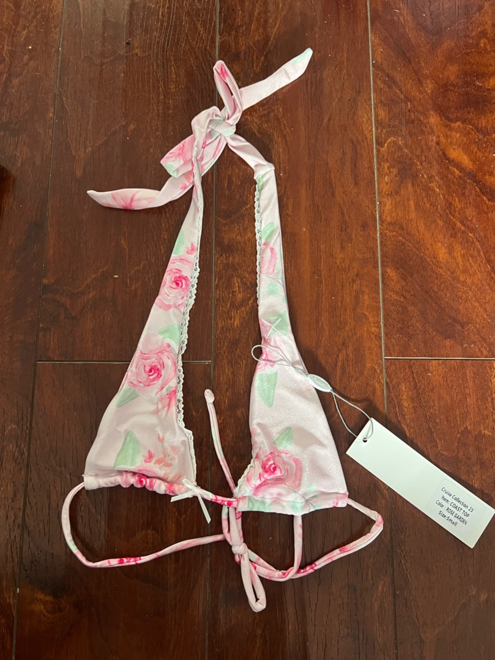 NWT Boutine LA Coast Top in Rose Garden Bikini Top Size Small